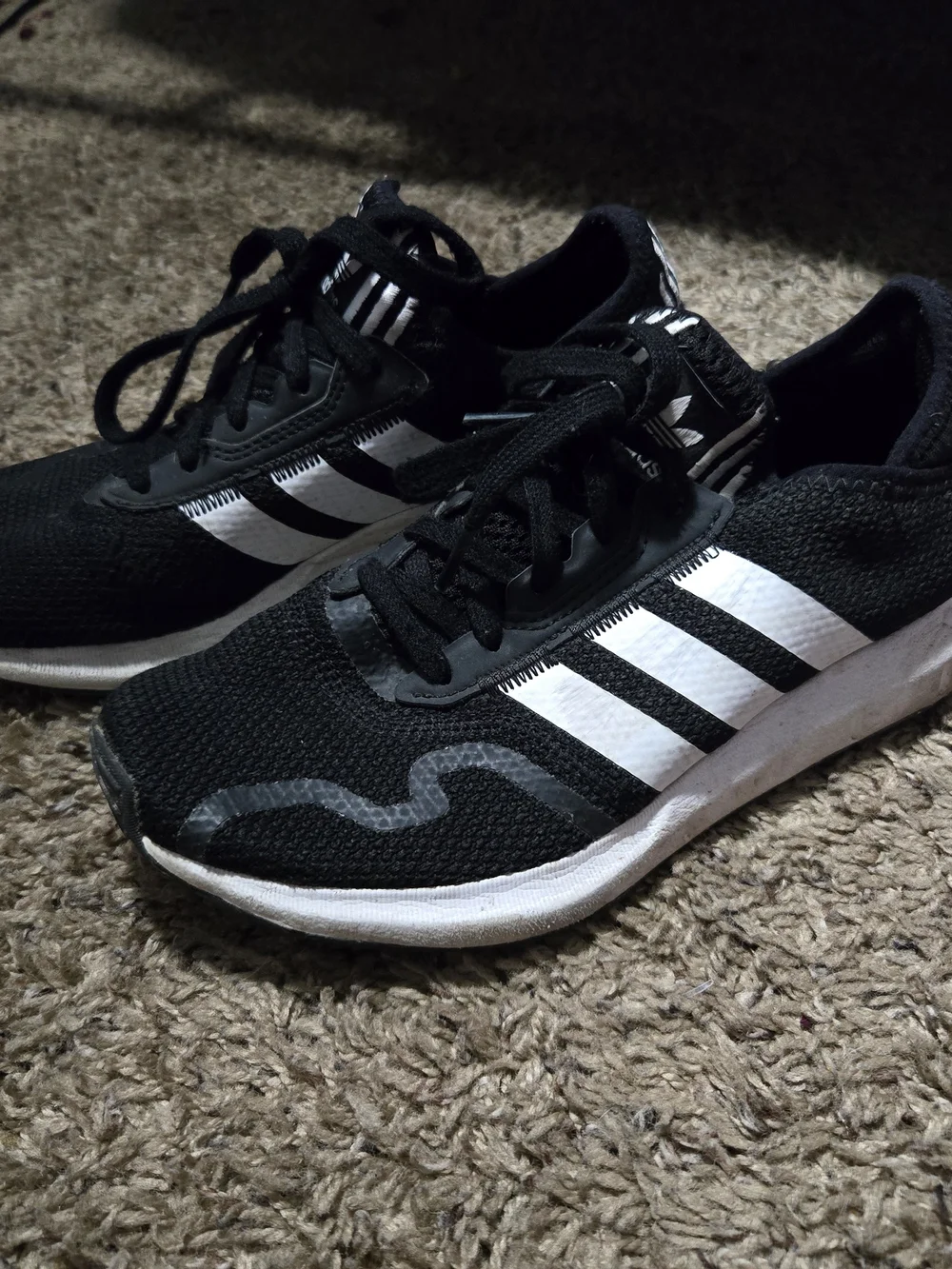 Adidas Black & White Running Shoes
